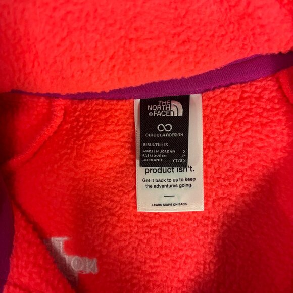 The North Face Girls Glacier Fleece Jacket – Pink/Purple, Size Small - Picture 2 of 2